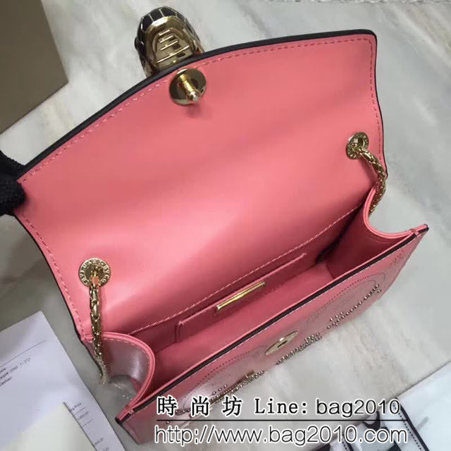 BVLGARI寶格麗 Serpenti Forever小牛皮翻蓋包 鏈條單肩斜挎包 285884 FYD1081